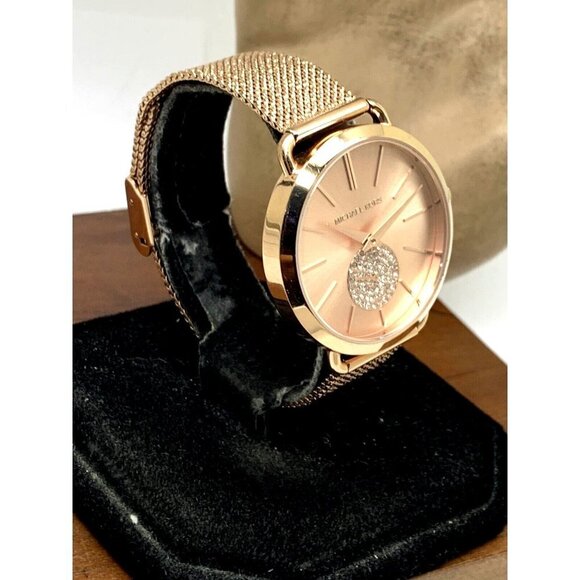 Michael Kors Women's Watch MK3845 Portia Quartz 37mm Rose Gold Stainless… - Picture 2 of 13